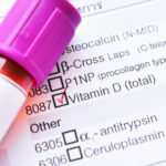 Blood sample with requisition form for vitamin D test