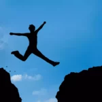 jumping over a precipice between 2 mountains – 3 to 1 – g1382